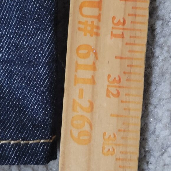 Levis 501 Jeans Men 46x34 (46×33) Black Raw Denim Rigid Shrink To Fit Button Fly - Picture 7 of 15